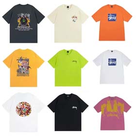 Stu creative reverse logo letters unisex T-shirts-1851