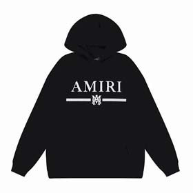 AMIRI Simple large logo print hooded bottoming shirt Hoodie（17 styles)-2198